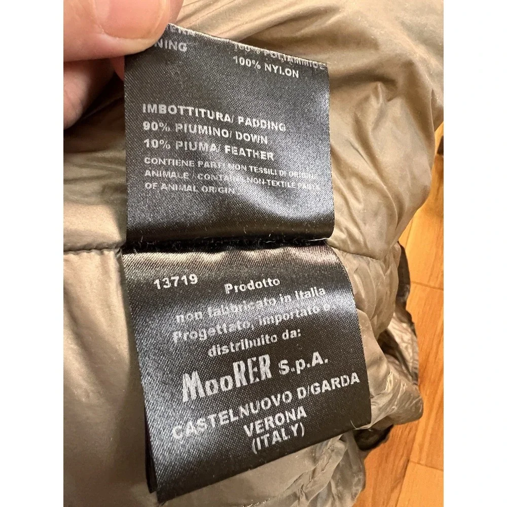 Jan Mayen Beige Goose Down Long Puffer Jacket Italian Size 46 (US‎ 12)